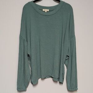 Madewell Sage Green Long Sleeve Top
